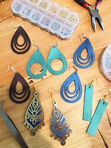 Image result for Faux Leather Earrings Silhouette