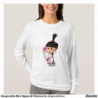 Image result for Despicable Me Agnes and Unicorn Adult Shirt