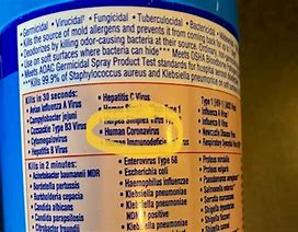 Image result for Back of Lysol Can