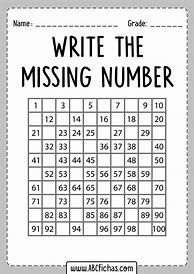 Image result for Find the Missing Number Worksheet