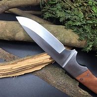 Image result for Simulated Wood Grain Handle Fixed Blade Buck Knife
