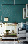 Image result for Teal Wallpaper for Living Room