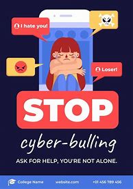 Image result for Stop Cyberbullying Poster