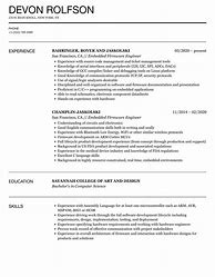 Image result for Firmware Engineer Resume