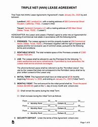 Image result for Triple Net Commercial Lease Agreement Template