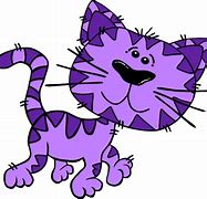 Image result for Big Eyed Purple Cat Cartoon