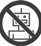 Image result for No Robot Sign PNG