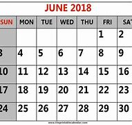Image result for Free Printable Monthly Calendar June 2018