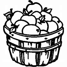 Image result for Black and White Apple Basket Clip Art Clear Background