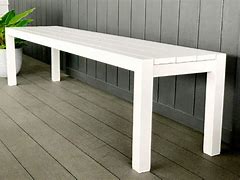 Image result for White Aluminum Moulded Seat Patio Bench