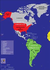 Image result for American Continent Map