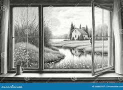 Image result for Window Pencil Sketch