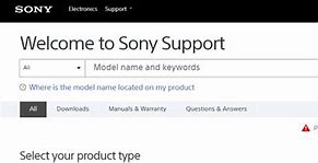 Image result for Sony Support Website