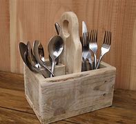 Image result for Wooden Cutlery Holder