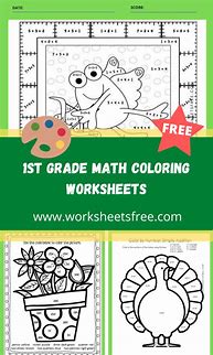 Image result for 1st Grade Math Coloring Worksheets