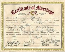 Image result for Certificate of Marriage Pierce County Washington