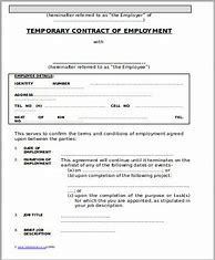 Image result for Temporary Employee Contract Template