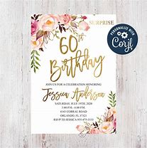 Image result for 60th Birthday Invitations for Women No Gifts Please