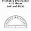 Image result for Printable Protractor Actual Size PDF