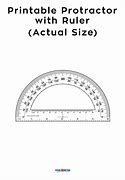 Image result for Printable Full Protractor Actual Size