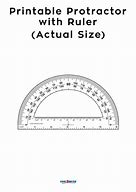 Image result for Printable Protractor Actual Size PDF