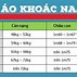 Image result for Size Ao Khoac