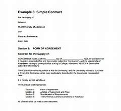 Image result for Basic Contract Template Free Word
