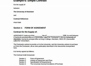 Image result for Simple Contract Agreement Example