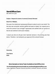 Image result for Letter to as a Renewal of Contract