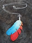 Image result for Black Metal Feather Necklace