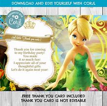 Image result for Tinkerbell Invitation Layout