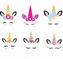 Image result for Rainbow Unicorn Face SVG