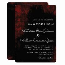 Image result for Red and Black Wedding Invitations