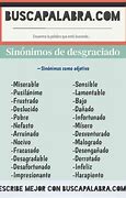 Image result for DESGRACIADO Definicion Palabra