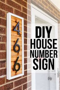 Image result for DIY Modern House Number Sign