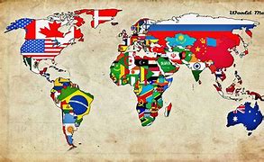 Image result for World Map with Country Flags