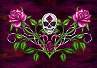 Image result for Gothic Skull Tattoo Art