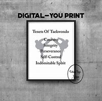 Image result for Tenets of Taekwondo Poster