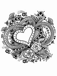 Image result for Love Heart Coloring Pages for Adults