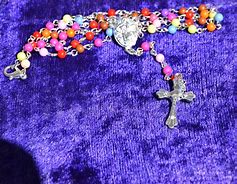 Image result for Colorful Rosary Beads Blessed by Pope