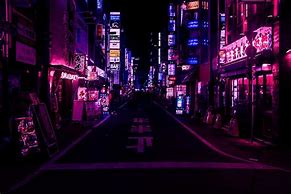 Image result for Tokyo at Night Aesthetic