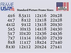 Image result for Typical Frame Sizes