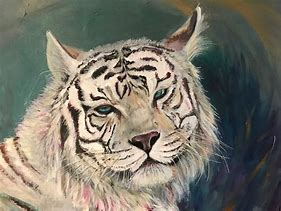 Image result for White Tiger Canvas Painting