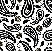 Image result for Paisley Pattern Black and White Vector