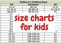 Image result for Toddler Girl Size Chart