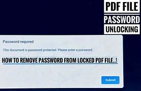 Image result for How to Unlock Password Protected PDF