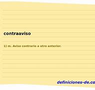 Image result for contraaviso