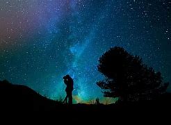 Image result for Galaxy Night Sky with a Person Wallpaper