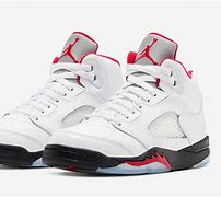 Image result for Fire Red 5s Sneakers