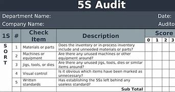 Image result for 6s Audit Sheet